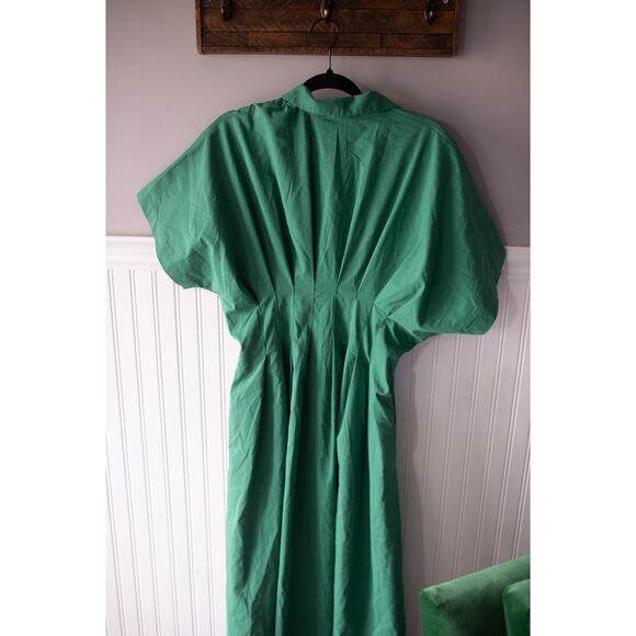 Anthropologie The Tobie Button-Front Pleated Shirt Dress by Exquise XXS - Picture 4 of 4